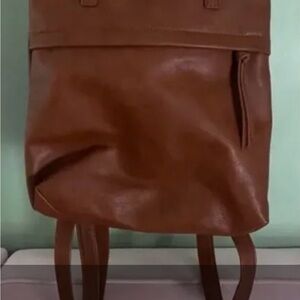 Sonoma Leather (like) Backpack Purse in Camel